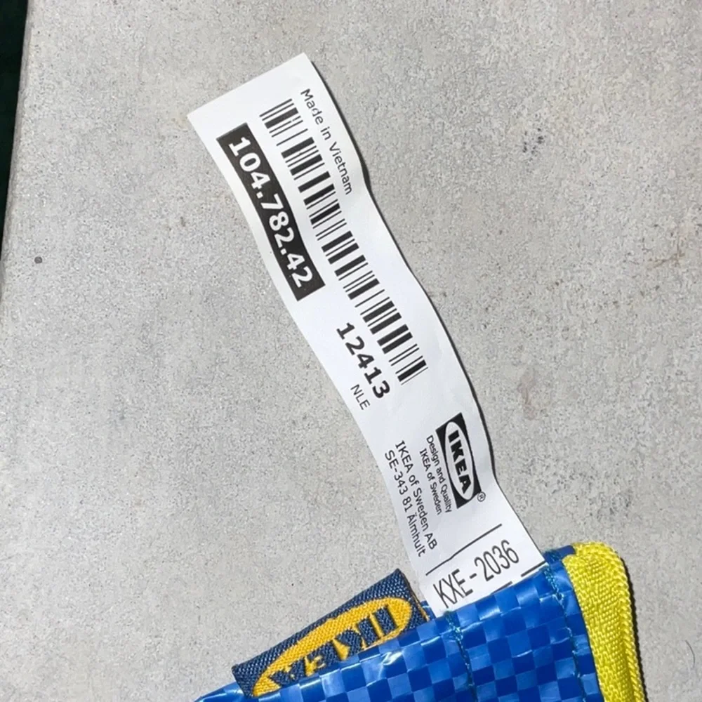 IKEA 2 FRAKTA BLUE Keychain Shopping zip Tote bags - Picture 5 of 5
